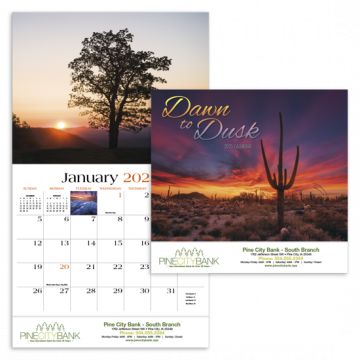 Dawn to Dusk Appointment Wall Calendar - Stapled